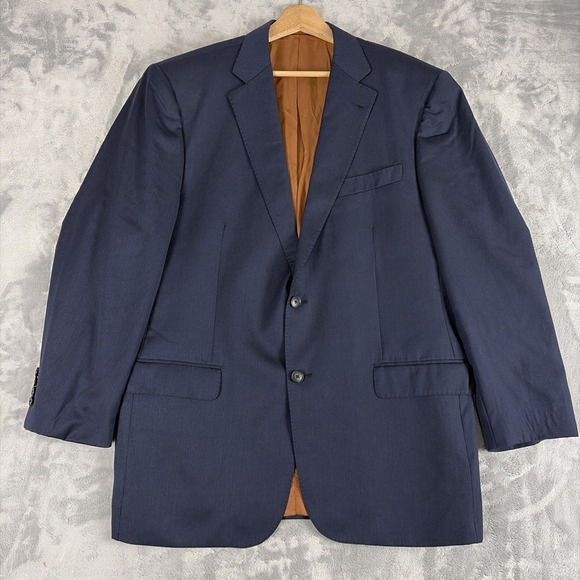 Jos. A. Bank Other - Jos. A. Bank 44R Navy Stripe Sport Coat Blazer Jacket 500/50 2B 100% Wool